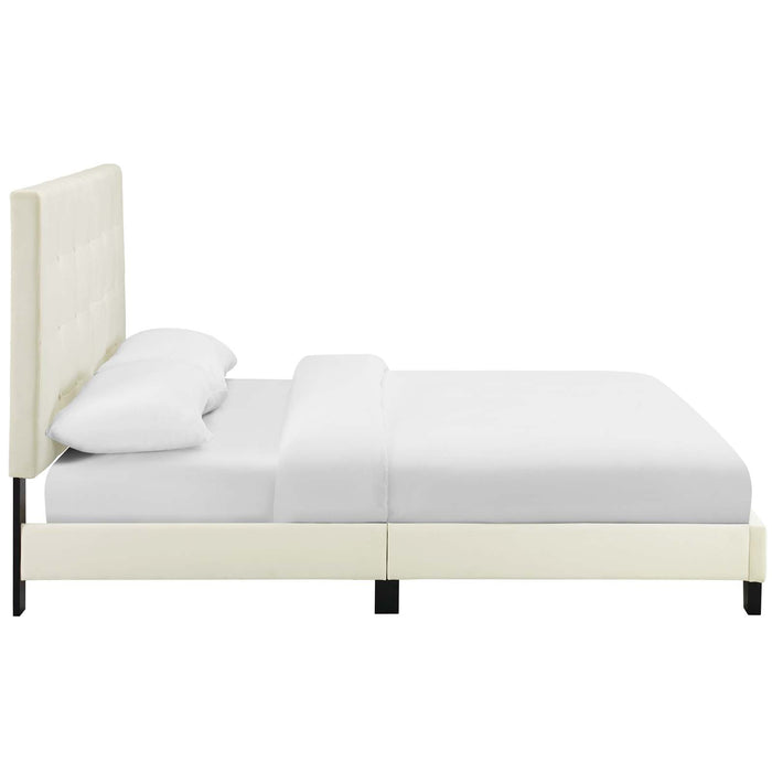 Melanie Full Tufted Button Upholstered Performance Velvet Platform Bed