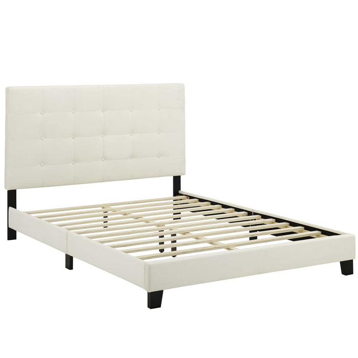 Melanie Queen Tufted Button Upholstered Performance Velvet Platform Bed