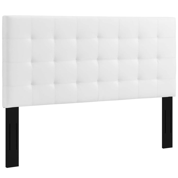 Paisley Tufted Full / Queen Upholstered Faux Leather Headboard