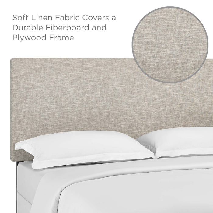 Taylor King and California King Upholstered Linen Fabric Headboard