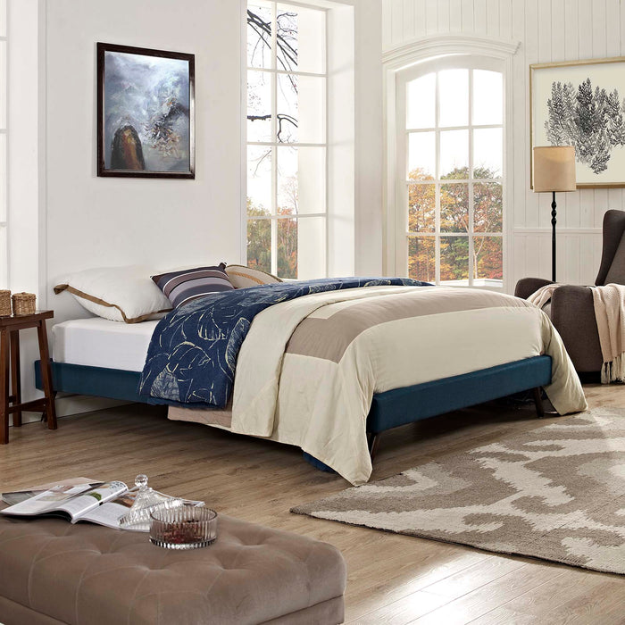 Loryn Full Fabric Bed Frame with Round Splayed Legs