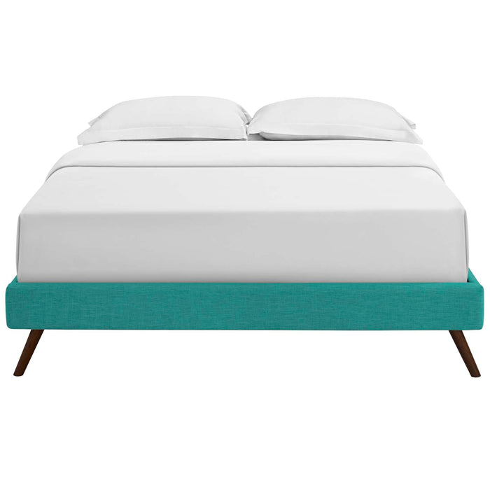 Loryn Full Fabric Bed Frame with Round Splayed Legs