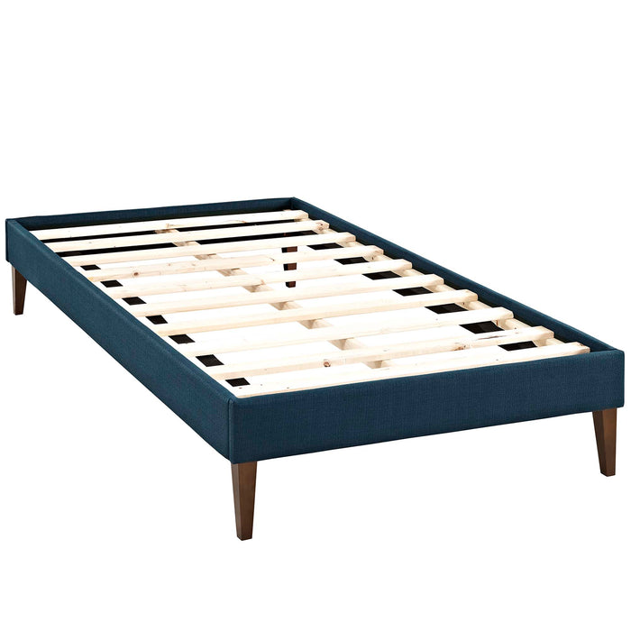 Tessie Twin Fabric Bed Frame with Squared Tapered Legs