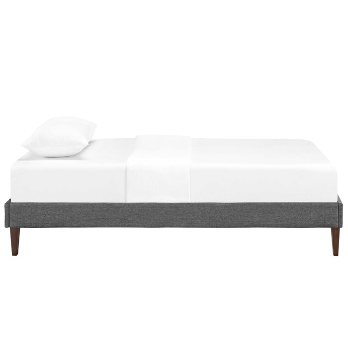 Tessie Twin Fabric Bed Frame with Squared Tapered Legs