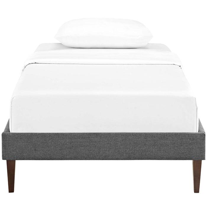 Tessie Twin Fabric Bed Frame with Squared Tapered Legs