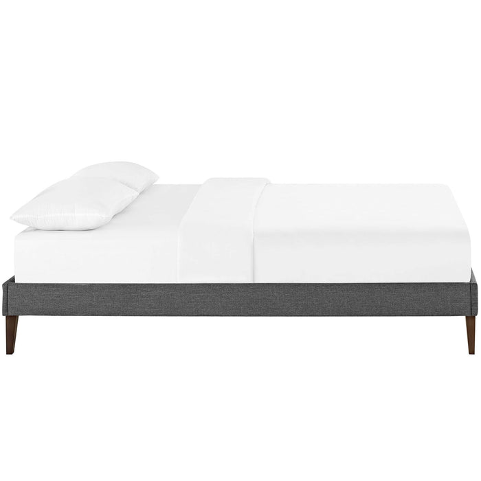 Tessie Full Fabric Bed Frame with Squared Tapered Legs