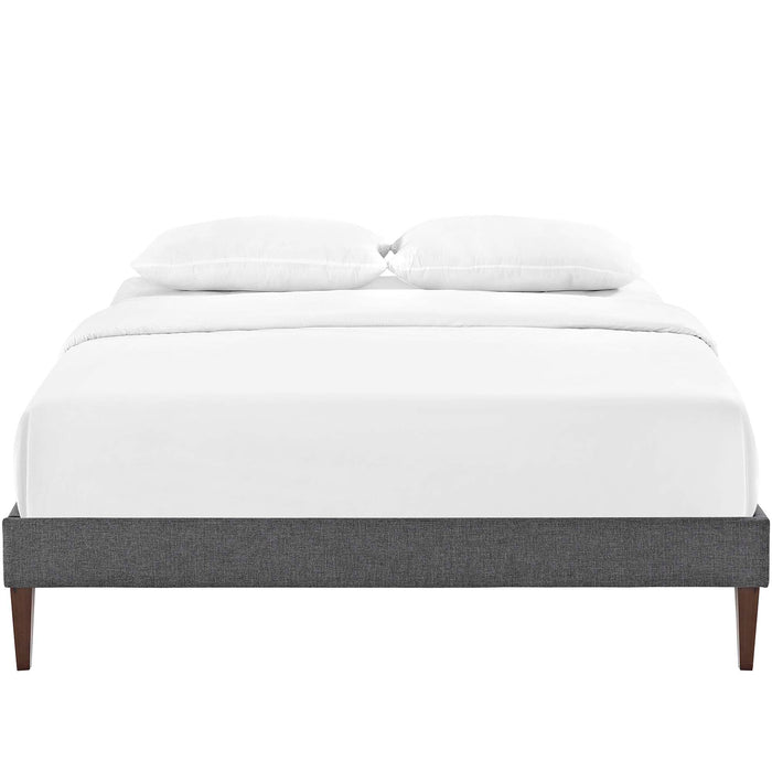 Tessie Full Fabric Bed Frame with Squared Tapered Legs