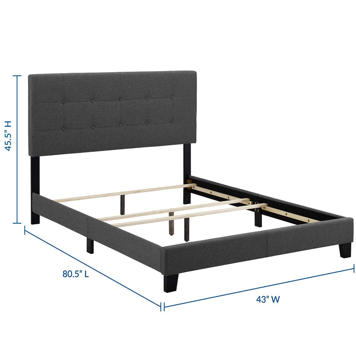 Amira Twin Upholstered Fabric Bed