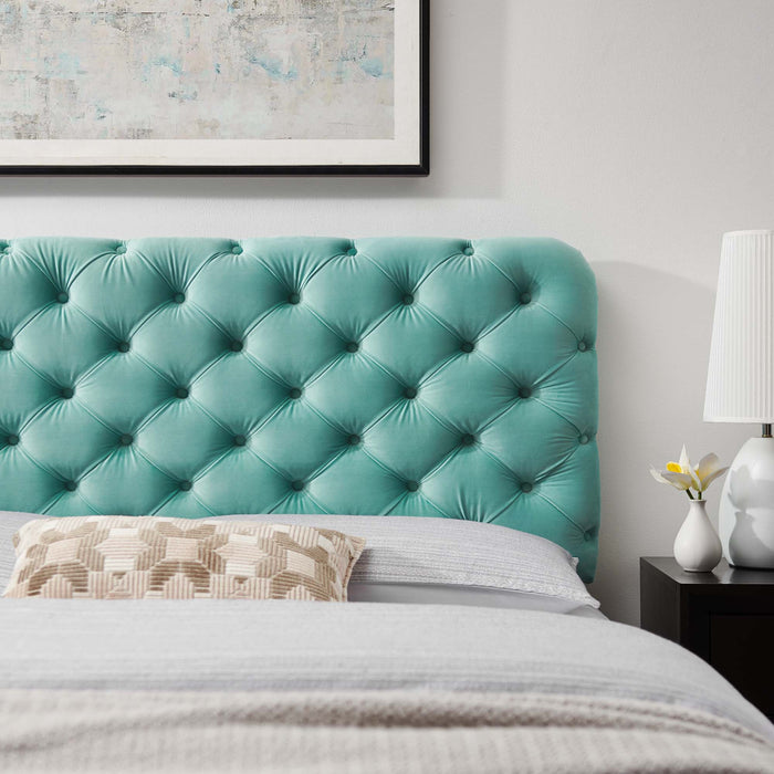 Lizzy Tufted Twin Performance Velvet Headboard