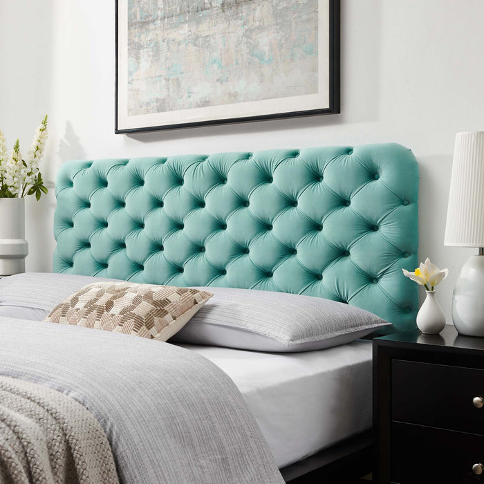 Lizzy Tufted King/California King Performance Velvet Headboard