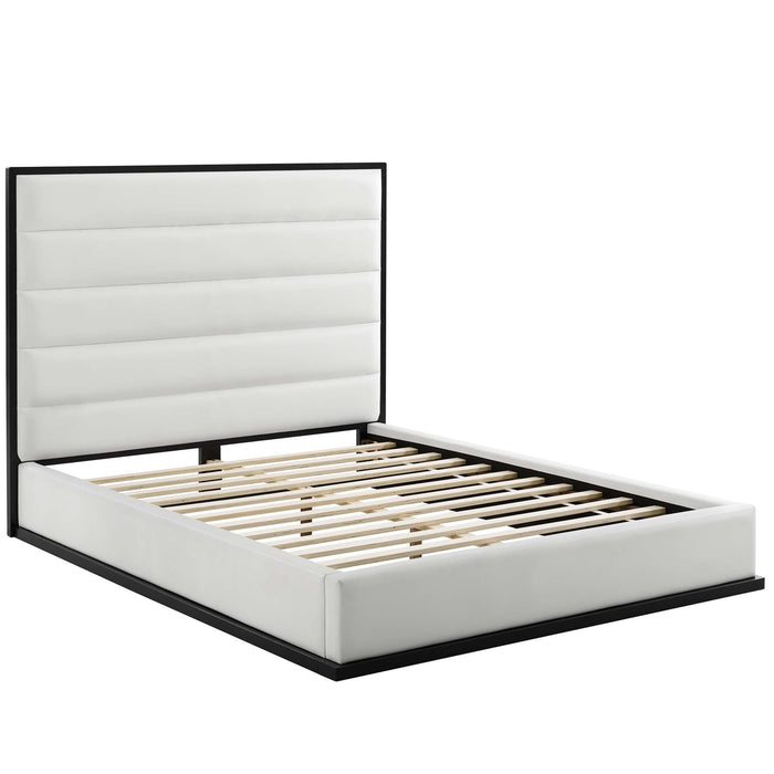 Ashland Queen Faux Leather Platform Bed