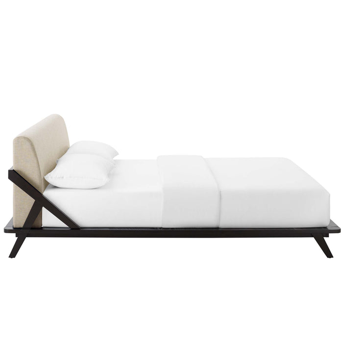 Luella Queen Upholstered Fabric Platform Bed