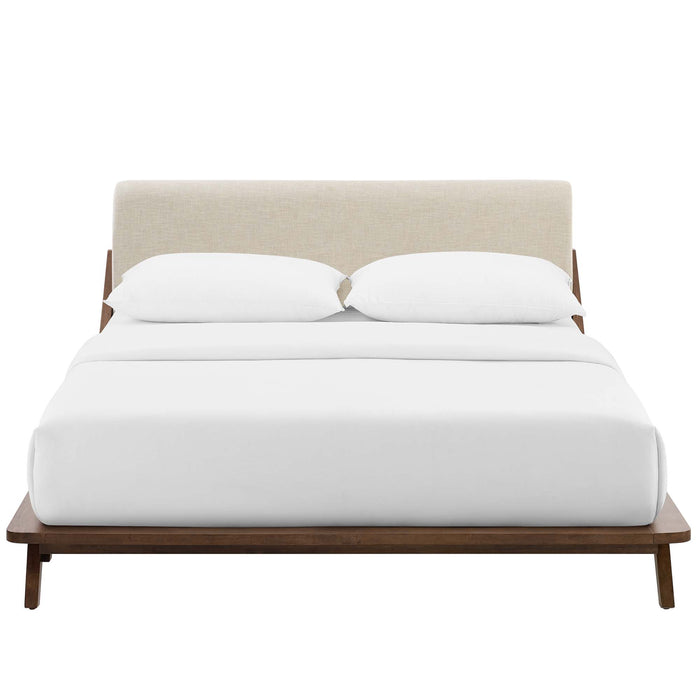 Luella Queen Upholstered Fabric Platform Bed