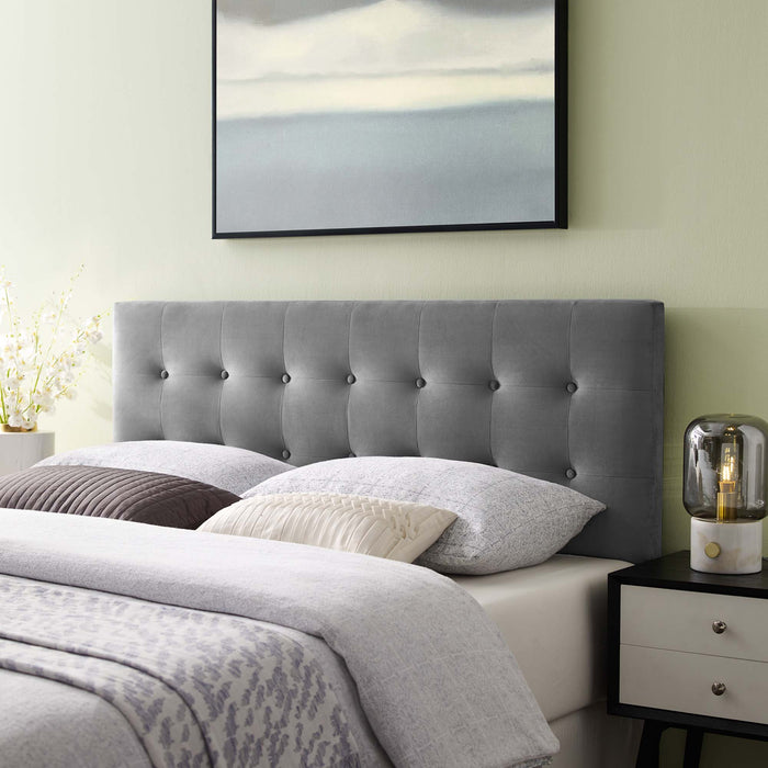 Emily Full Biscuit Tufted Performance Velvet Headboard