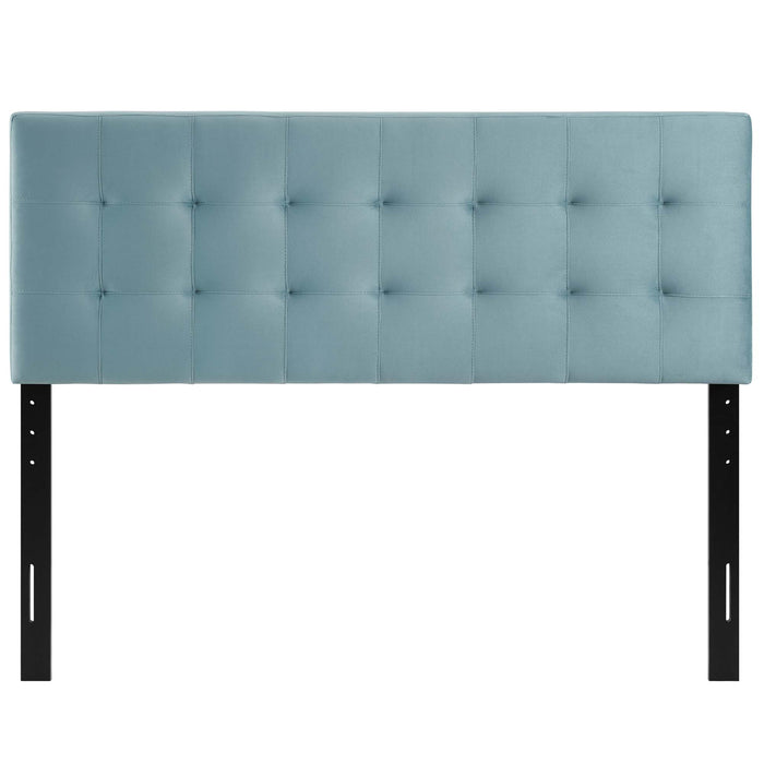 Lily Biscuit Tufted Full Performance Velvet Headboard