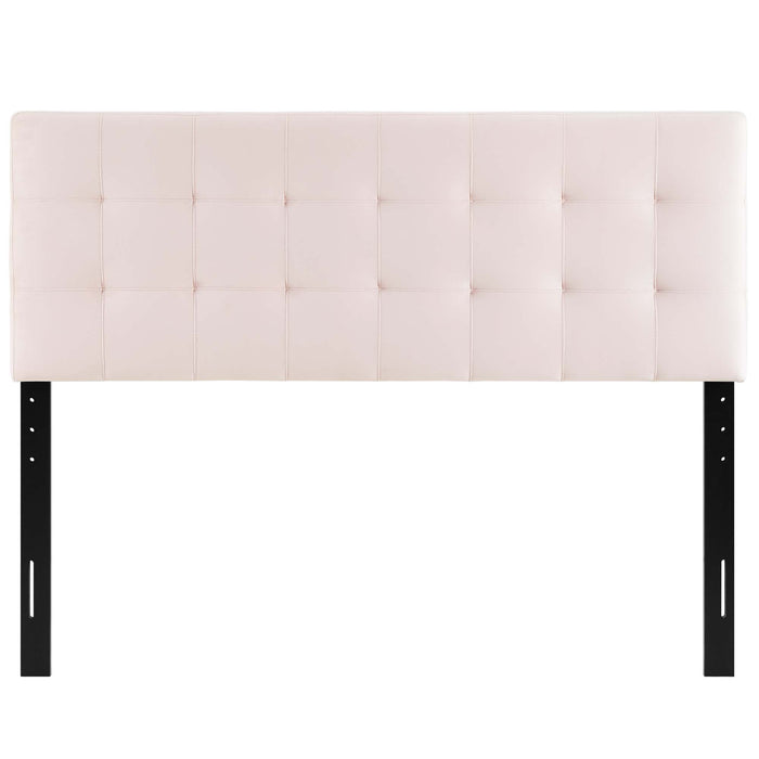 Lily Biscuit Tufted Full Performance Velvet Headboard