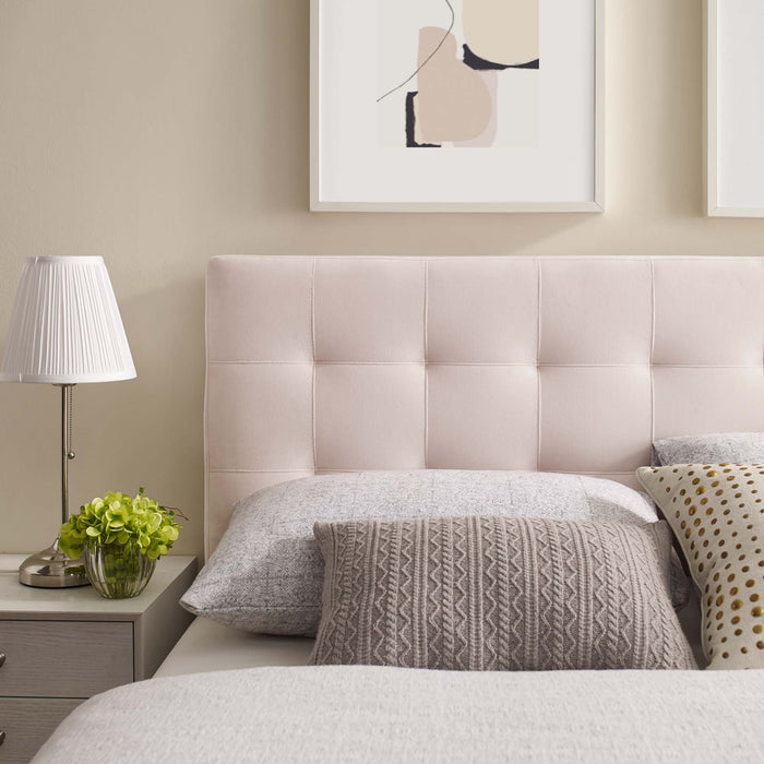 Lily Biscuit Tufted Full Performance Velvet Headboard