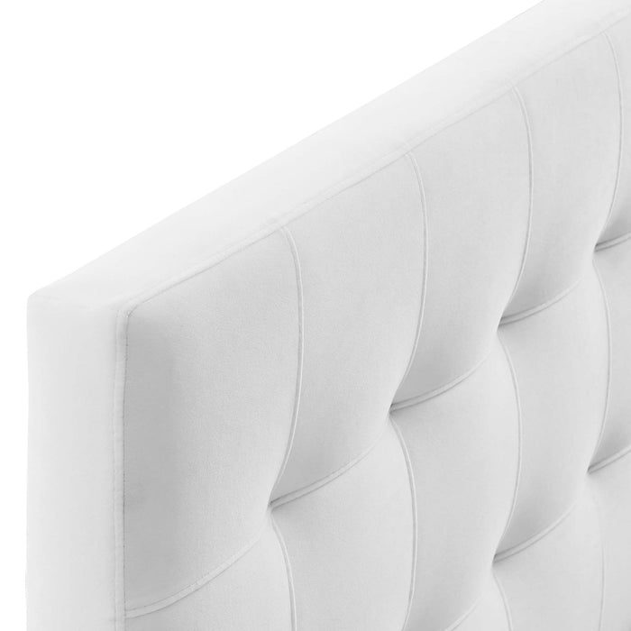 Lily Biscuit Tufted Full Performance Velvet Headboard