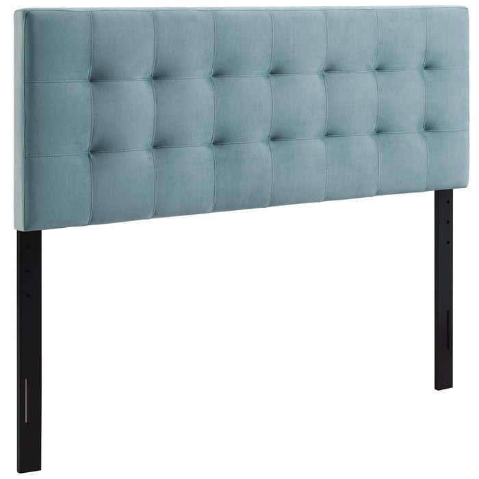 Lily Queen Biscuit Tufted Performance Velvet Headboard