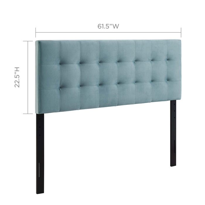 Lily Queen Biscuit Tufted Performance Velvet Headboard