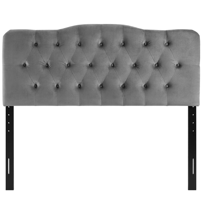 Annabel King Diamond Tufted Performance Velvet Headboard