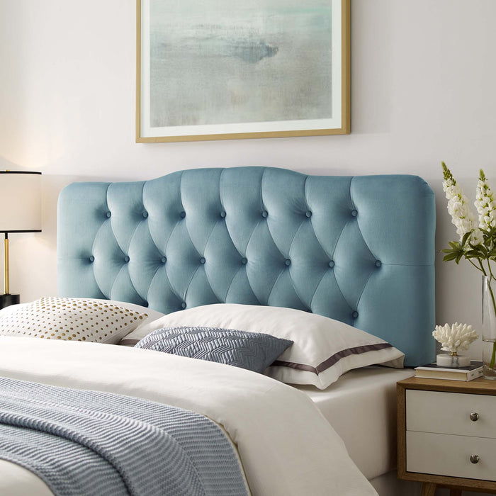 Annabel King Diamond Tufted Performance Velvet Headboard