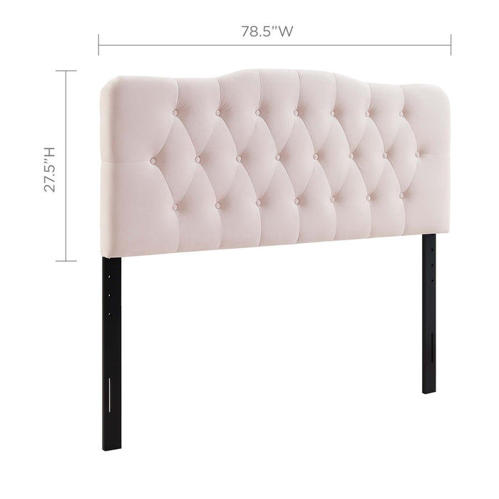 Annabel King Diamond Tufted Performance Velvet Headboard