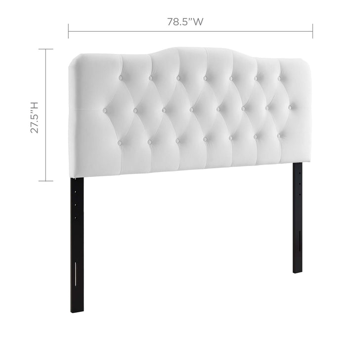 Annabel King Diamond Tufted Performance Velvet Headboard