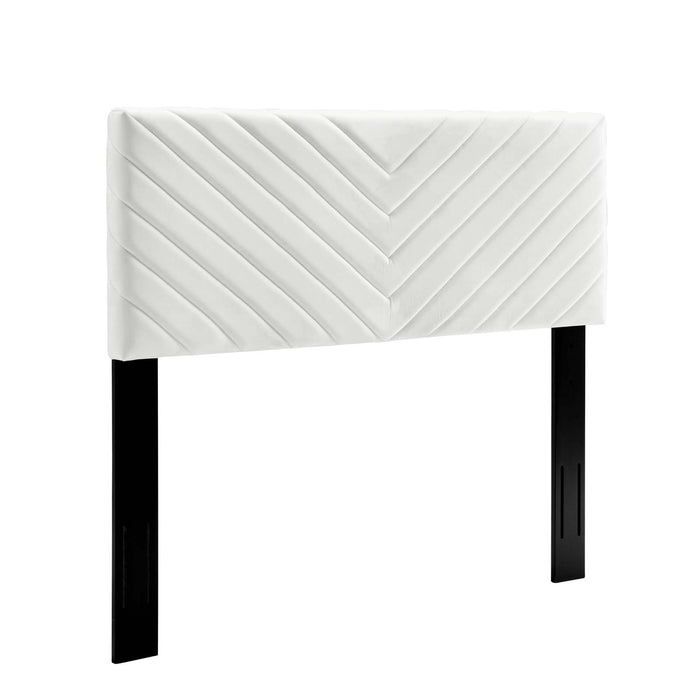 Alyson Angular Channel Tufted Performance Velvet King / California King Headboard