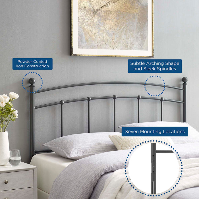 Abigail Queen Metal Headboard