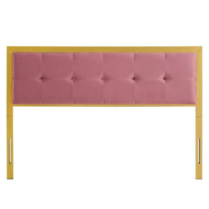 Teagan Tufted King Performance Velvet Headboard