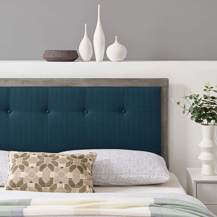 Draper Tufted Twin Fabric and Wood Headboard