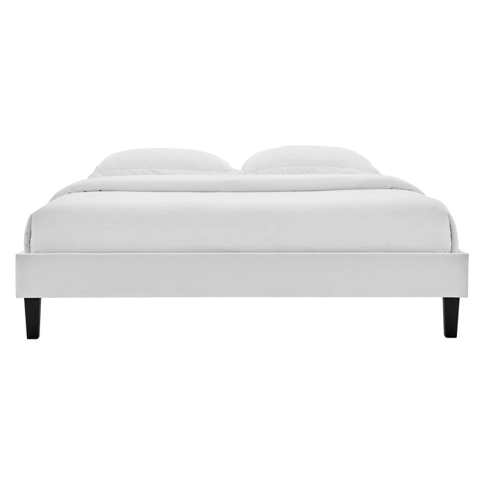 Reign Twin Performance Velvet Platform Bed Frame