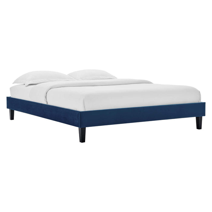 Reign Full Performance Velvet Platform Bed Frame