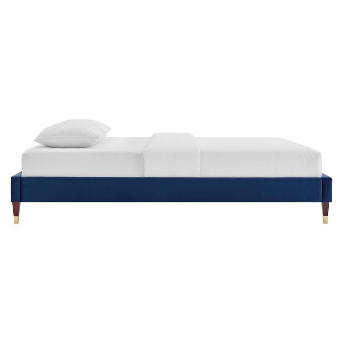 Harlow Full Performance Velvet Platform Bed Frame