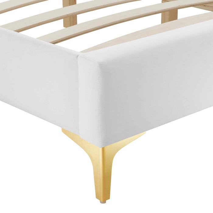 Sutton Queen Performance Velvet Bed Frame