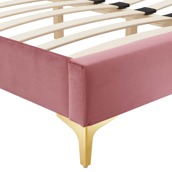 Sutton Full Performance Velvet Bed Frame