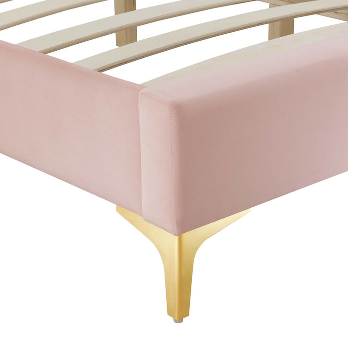 Sutton Full Performance Velvet Bed Frame