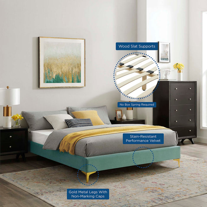 Sutton King Performance Velvet Bed Frame