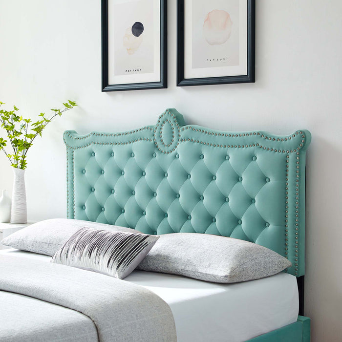 Louisa Tufted Performance Velvet Twin Headboard