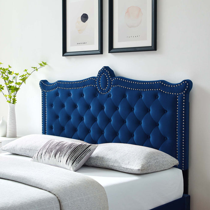 Louisa Tufted Performance Velvet Twin Headboard