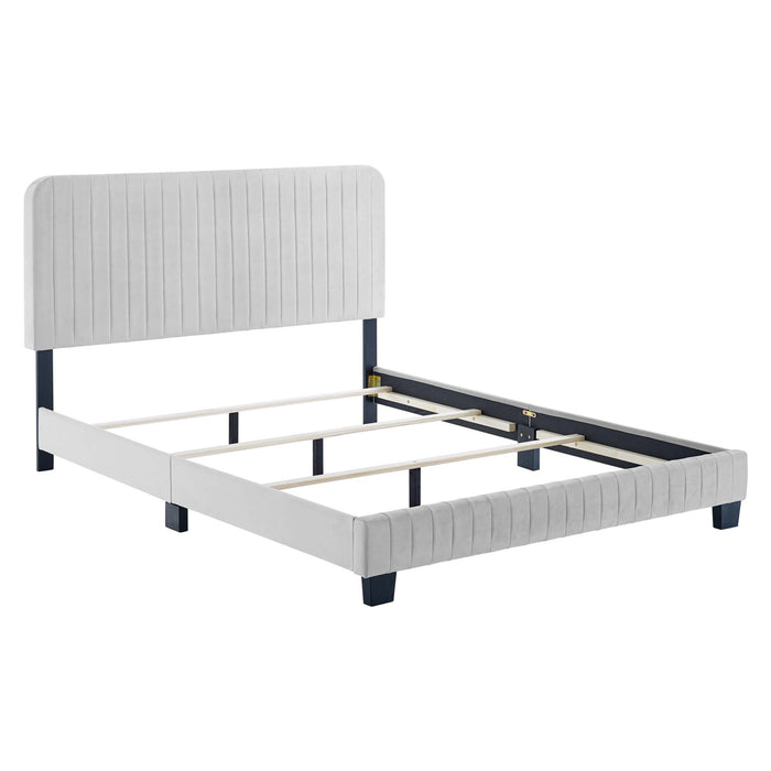 Celine Channel Tufted Performance Velvet King Bed