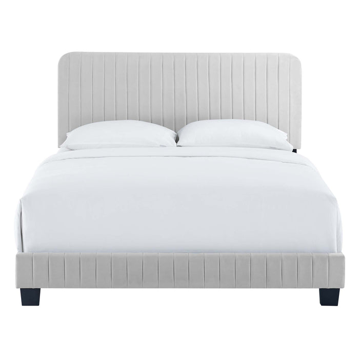 Celine Channel Tufted Performance Velvet King Bed