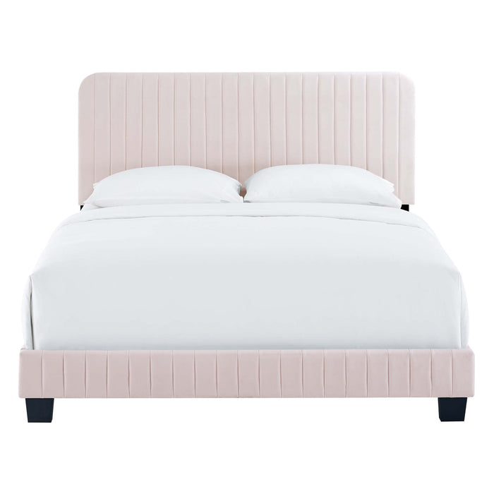 Celine Channel Tufted Performance Velvet King Bed