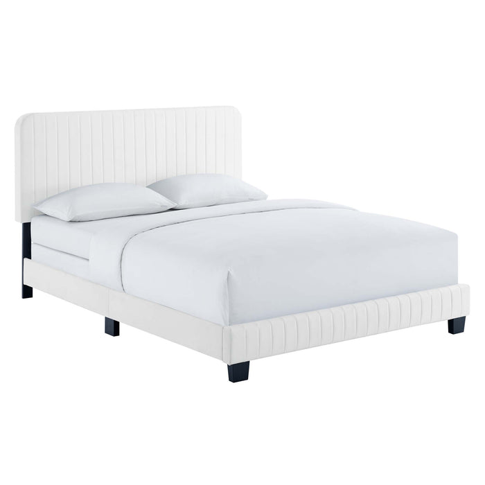 Celine Channel Tufted Performance Velvet King Bed