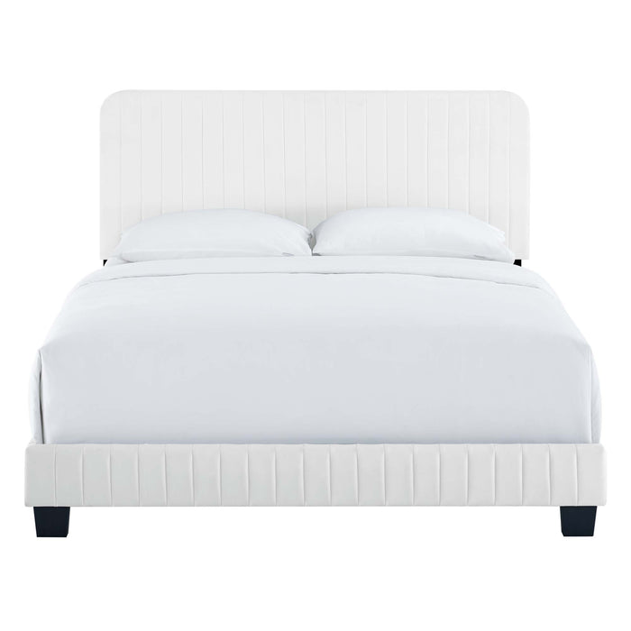 Celine Channel Tufted Performance Velvet King Bed