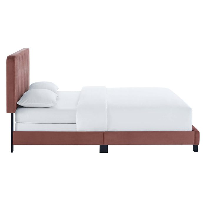 Celine Channel Tufted Performance Velvet Queen Bed