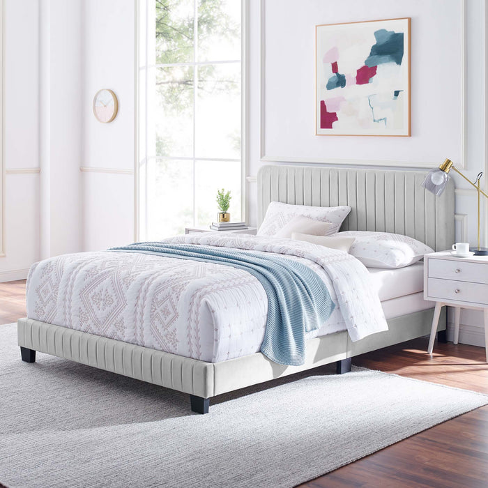 Celine Channel Tufted Performance Velvet Queen Bed