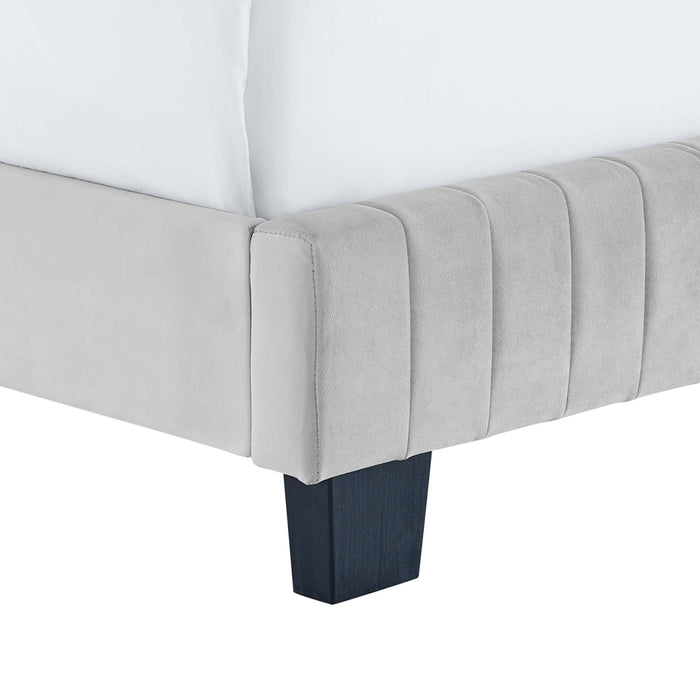 Celine Channel Tufted Performance Velvet Full Bed