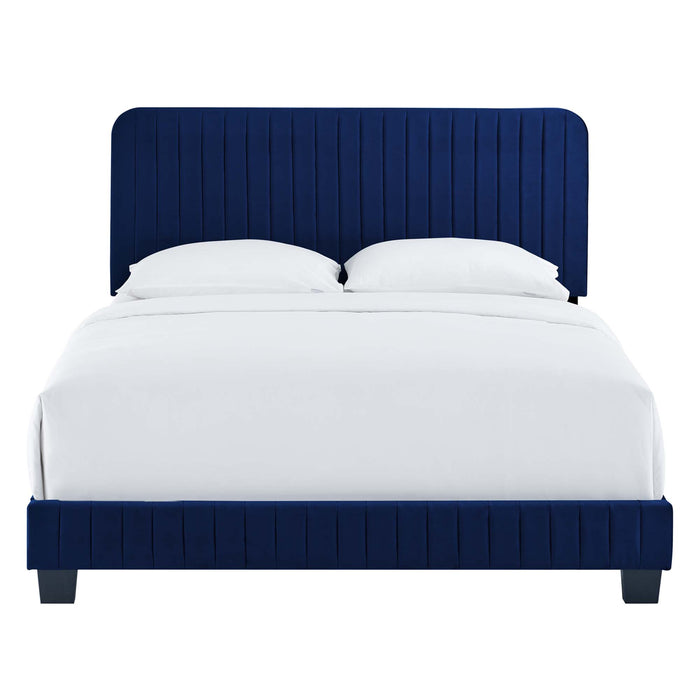 Celine Channel Tufted Performance Velvet Full Bed